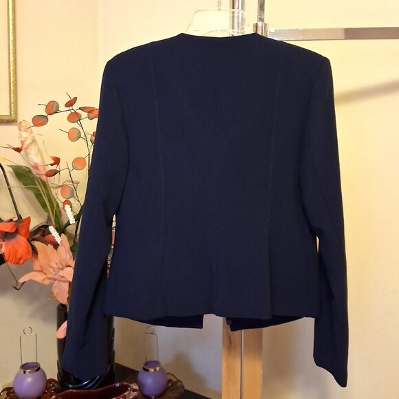 NWOT mac & jac Women’s Unique Designed Quality Lined Blazer Blue Jacket M 8 - Picture 8 of 11